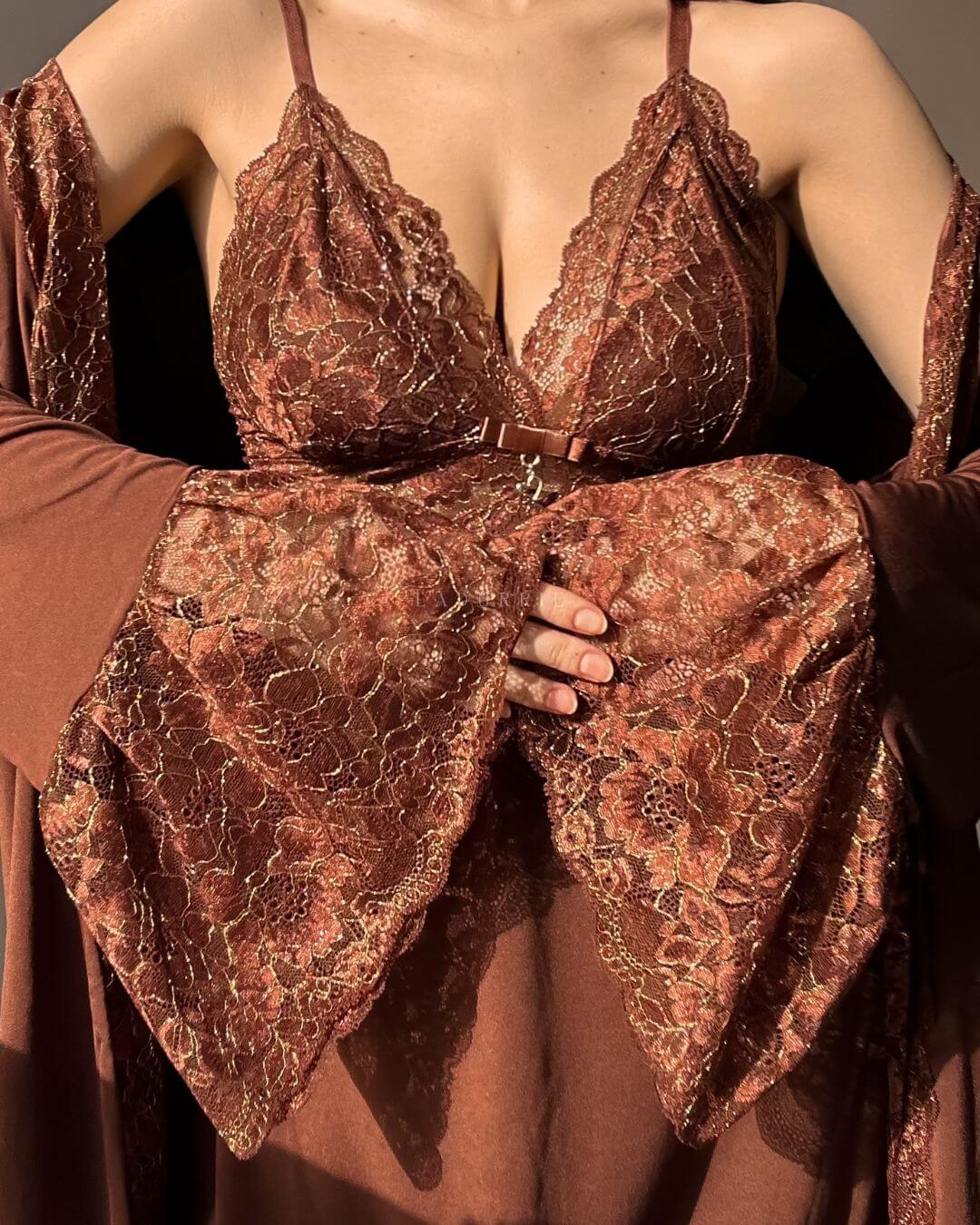 Conjunto Noix Royale - Camisola + Robe e Calcinha