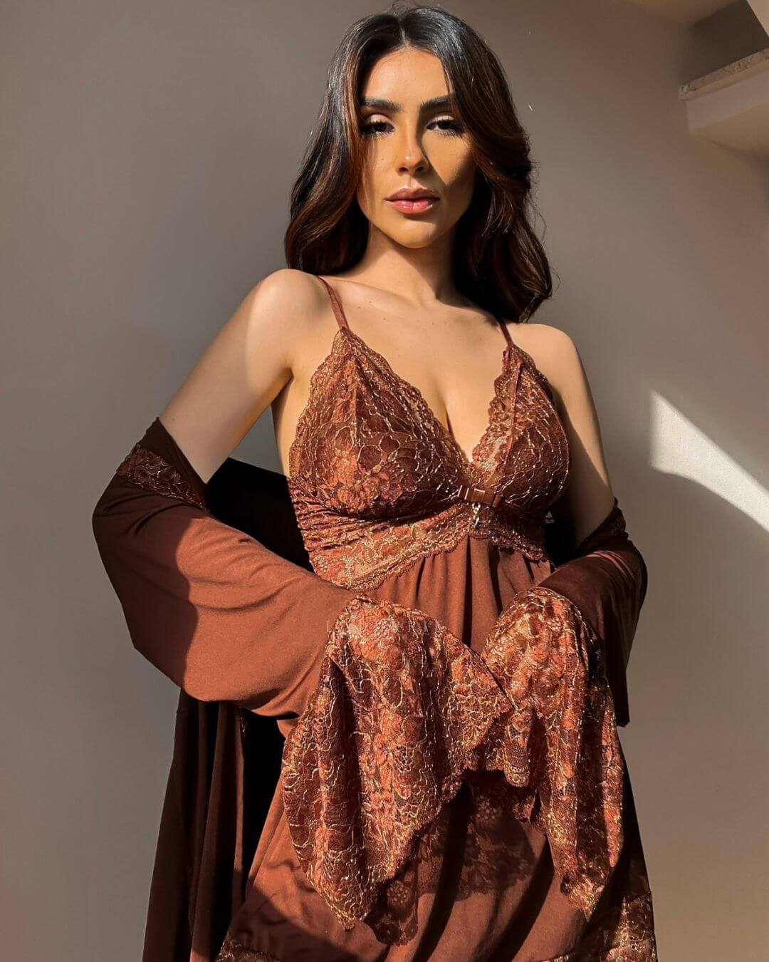 Conjunto Noix Royale - Camisola + Robe e Calcinha