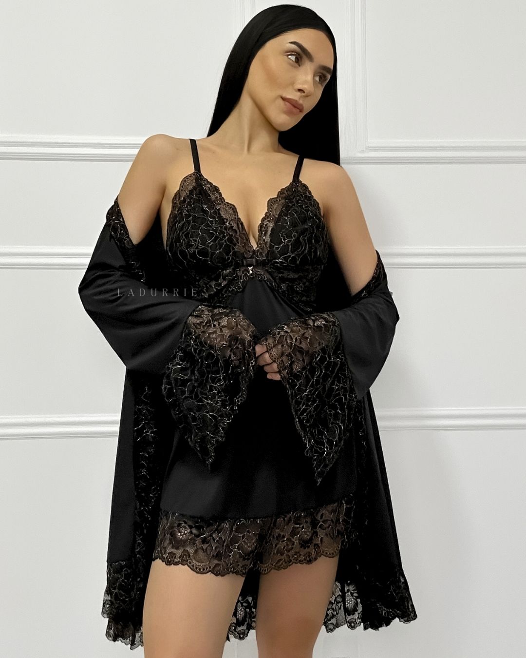 Conjunto Paco Rabanne - Camisola + Robe e Calcinha