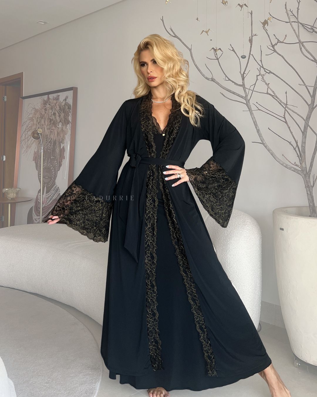 Conjunto Paco Rabanne Camisola Longa, Robe e Calcinha