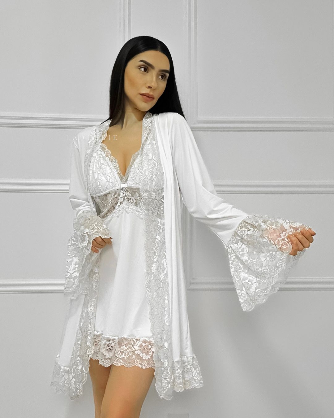 Conjunto La.Marquise D’Or Camisola, Robe e Calcinha