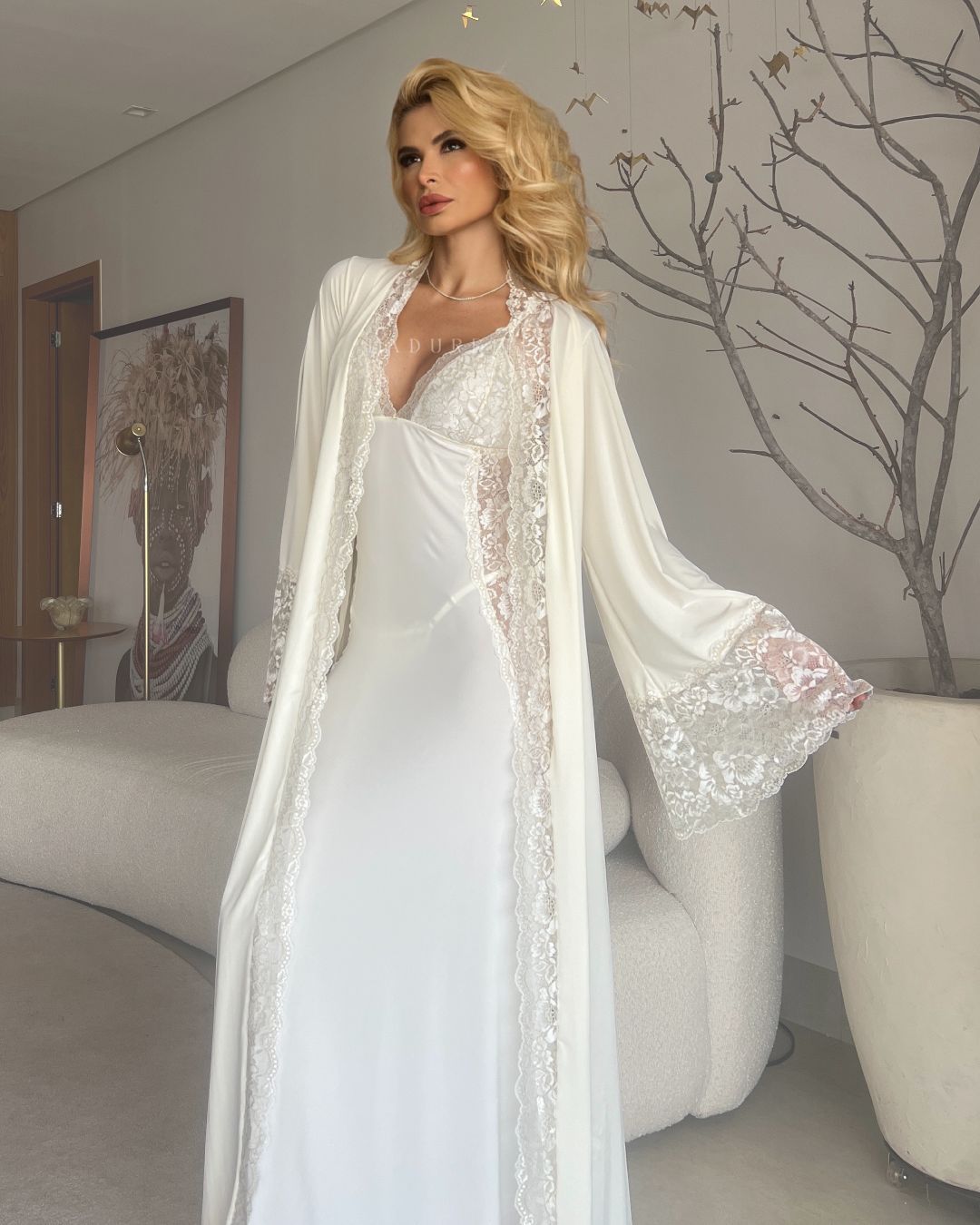 Conjunto J’adore Camisola Longa, Robe e Calcinha